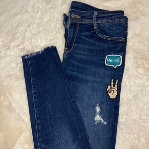 Jeans with patches